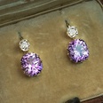 simple inlaid purple zircon geometric earrings fashion copper earringspicture10